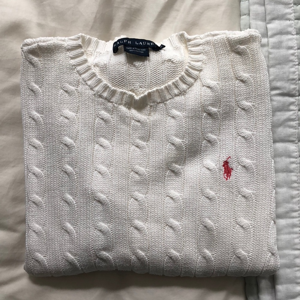 Ralph Lauren Classic Cable Knit Pullover Sweater